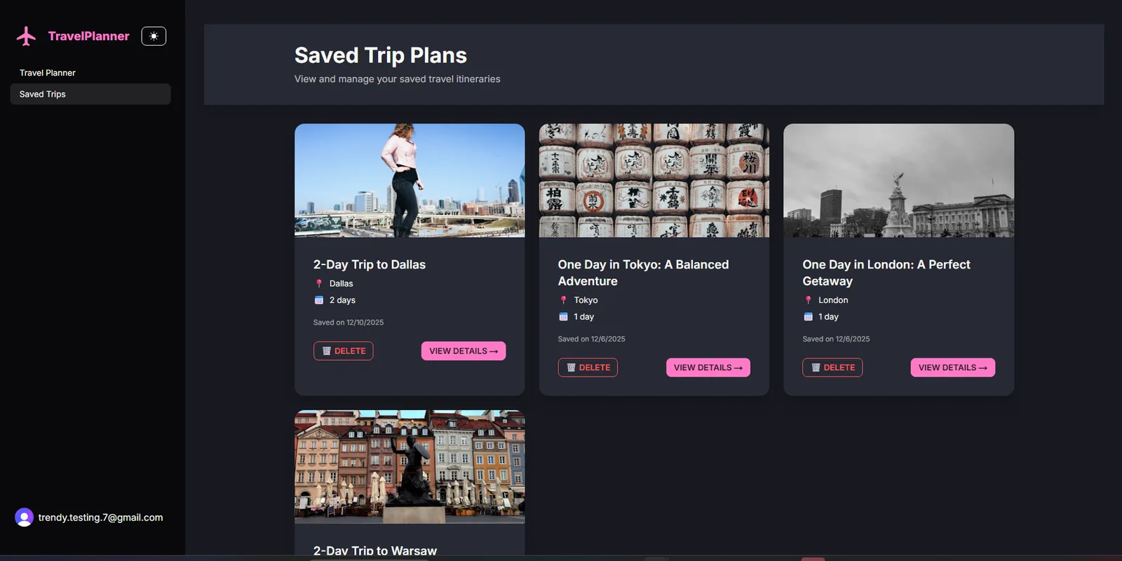 Agentic AI Travel Planner preview 2