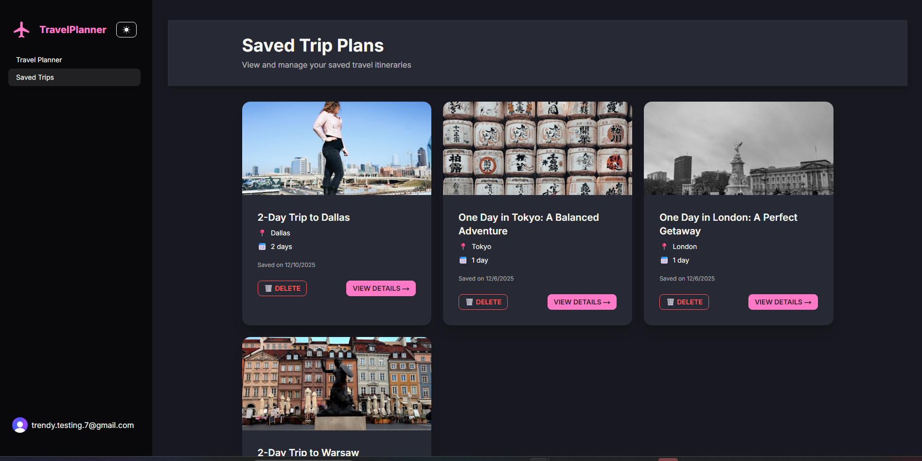 Agentic AI Travel Planner preview 2