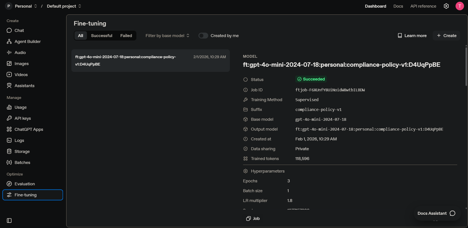 GPT-4 Fine-Tuning — Enterprise Policy Compliance AI preview 3