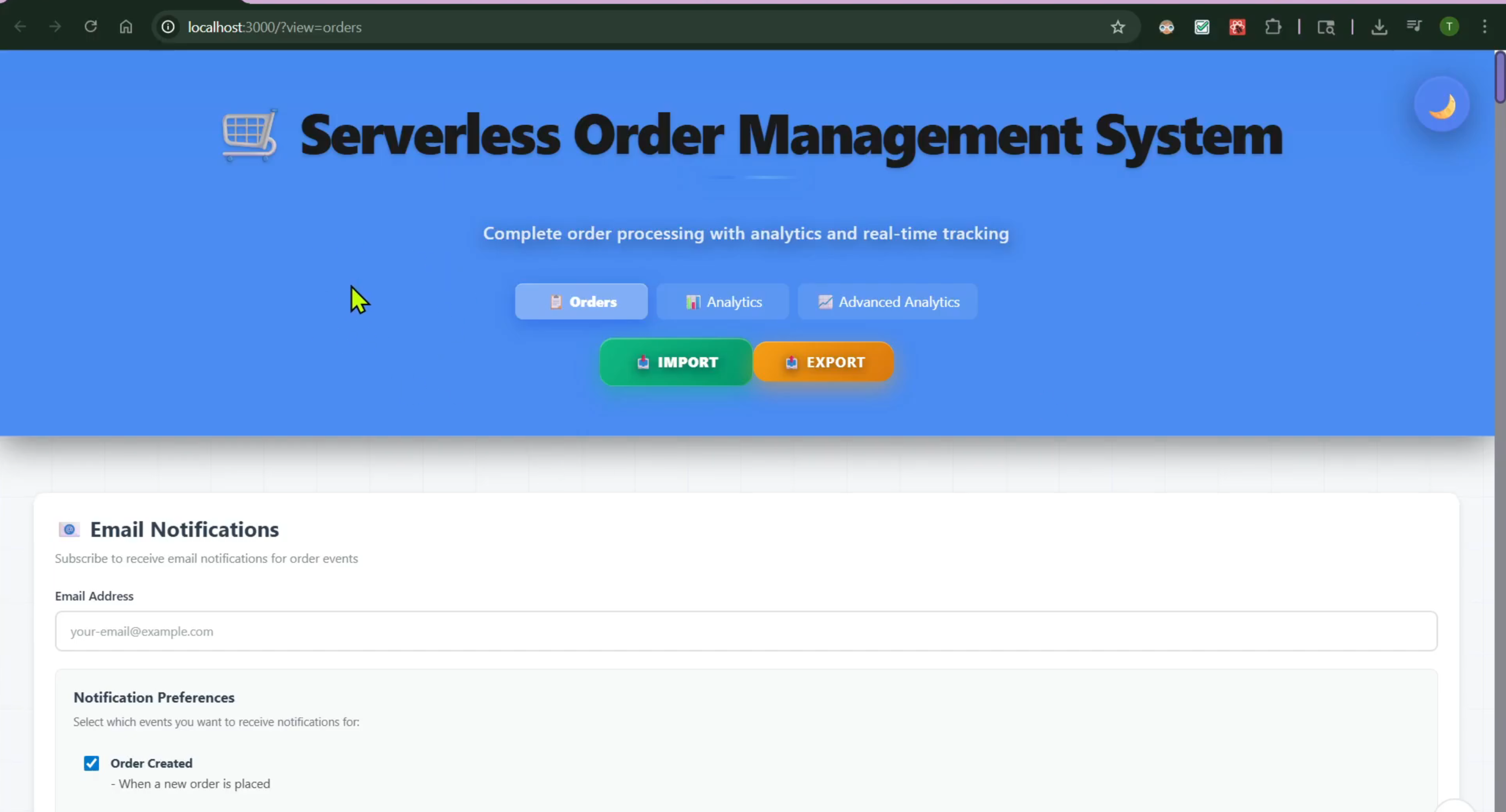Serverless Order Management System — Event-Driven Cloud Platform preview 1