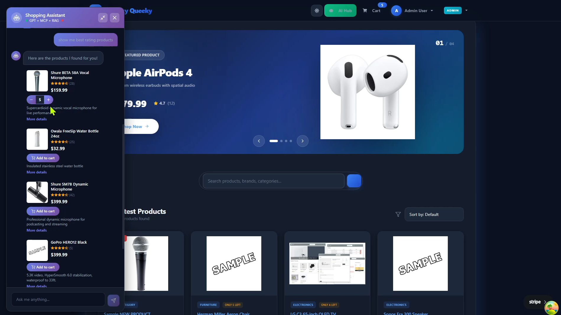 Tweeky-Queeky Shop — Agentic AI E-Commerce (Agent Gateway + MCP + RAG) preview 2